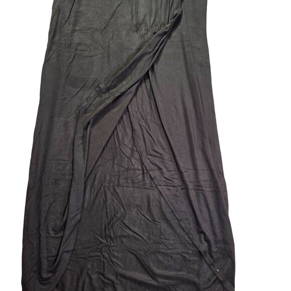 Heimish USA Maxi Dress Womens L Black Sleeveless With Wrap Detail Rayon/Spandex - Picture 4 of 8